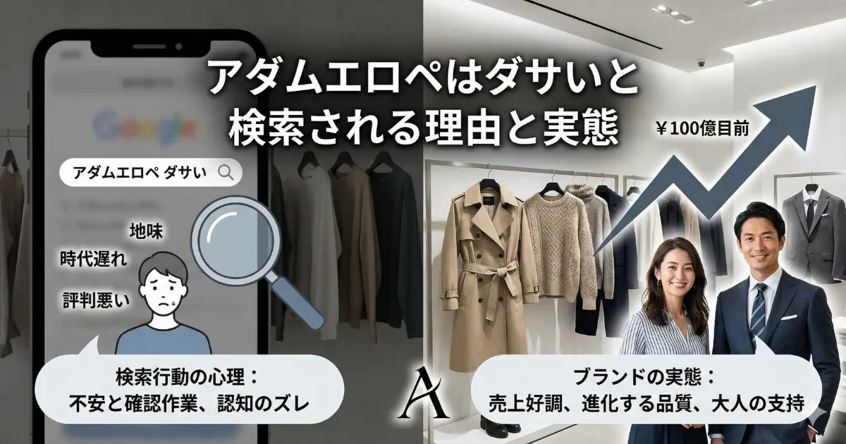 アダムエロペはダサいと検索される理由と実態