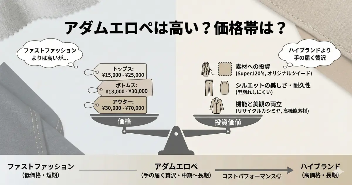 アダムエロペは高い？価格帯は？