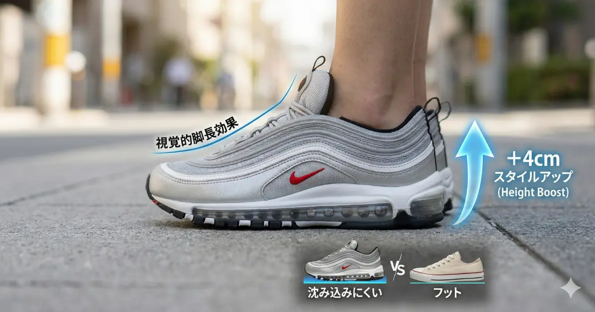 身長が4cm盛れるスタイル効果をイメージした写真