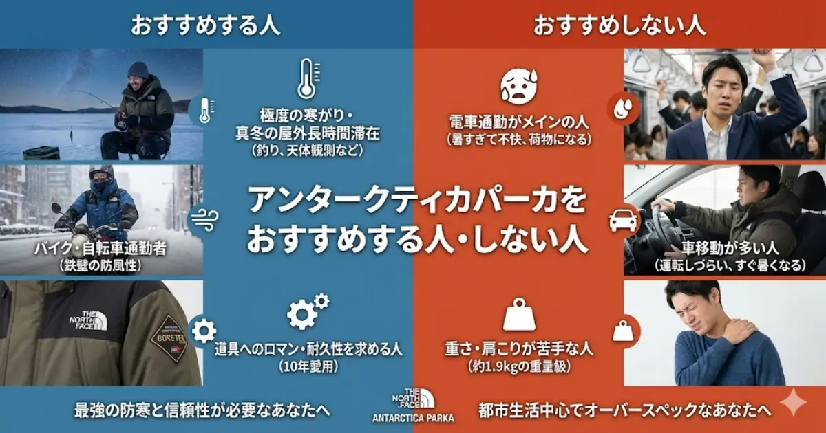 アンタークティカパーカをおすすめする人・しない人
