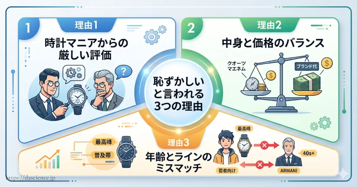 アルマーニの時計が恥ずかしいと言われてしまう3つの理由