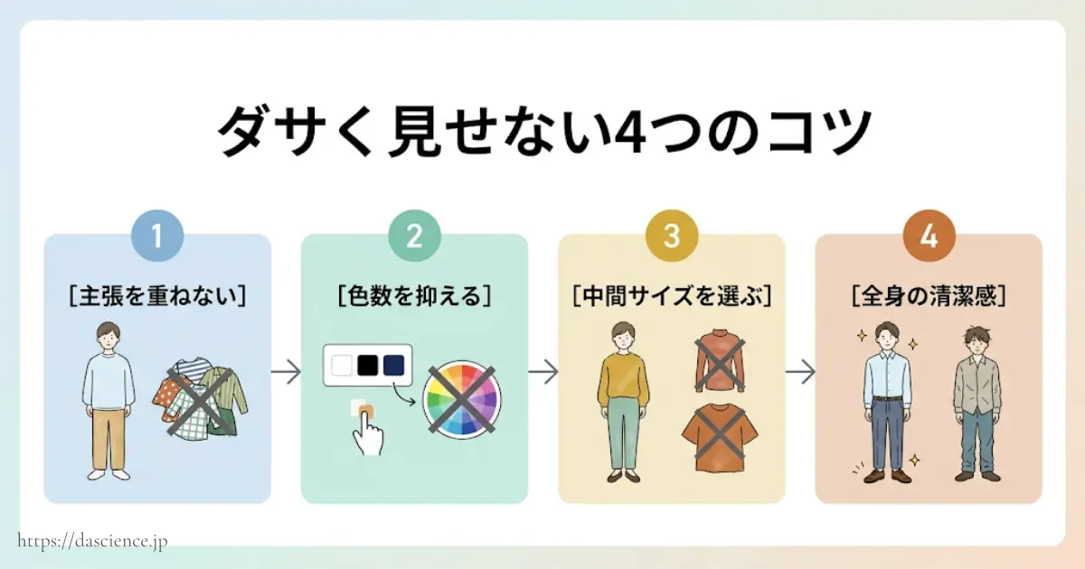 カンビオをダサく見せないための対策をまとめた図解