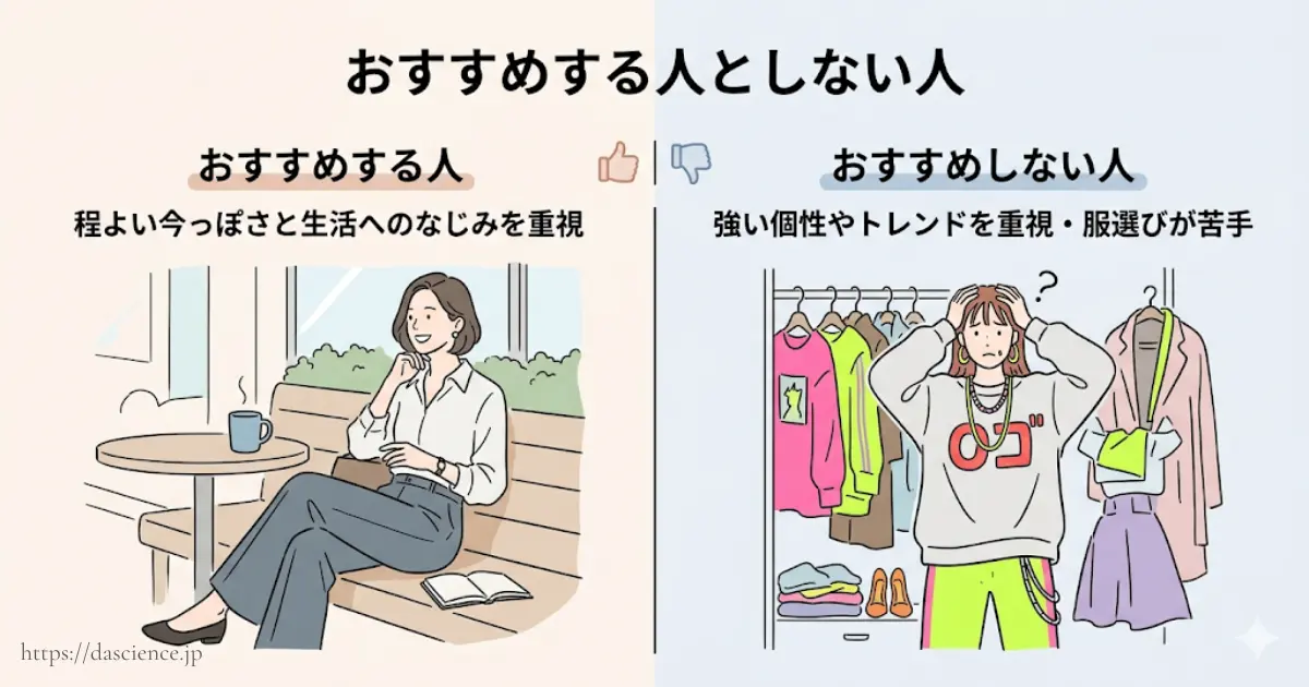おすすめする人としない人の特徴の比較図解