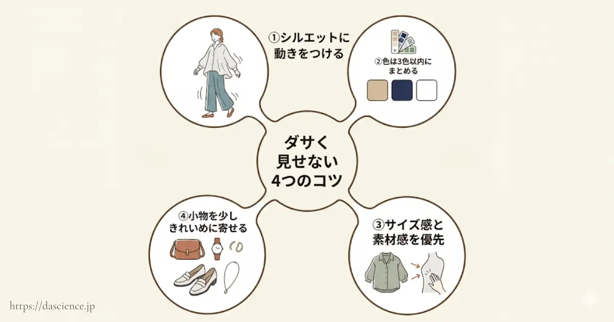 服をダサく見せないための4つの対策まとめ