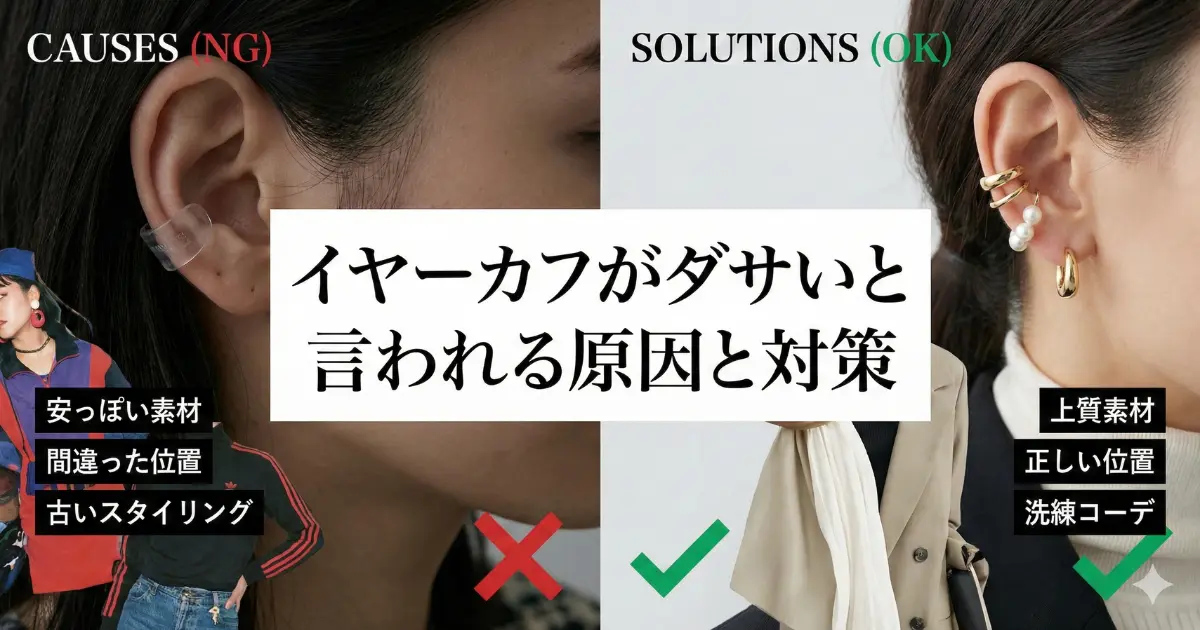 イヤーカフがダサいと言われる原因と対策