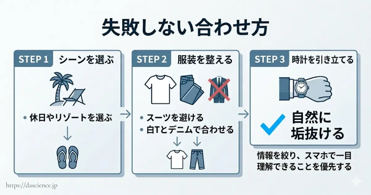 ダサいと言わせないための具体策をまとめた図解