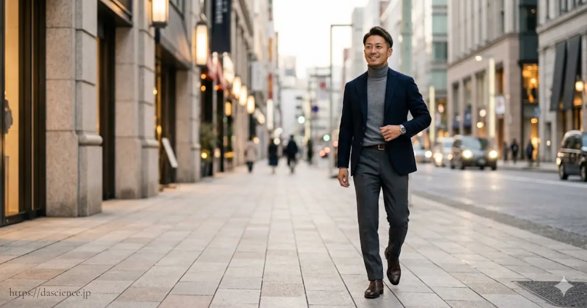 デートやオフィスカジュアルなどTPOに合わせた30代メンズのきれいめな服装のイメージ