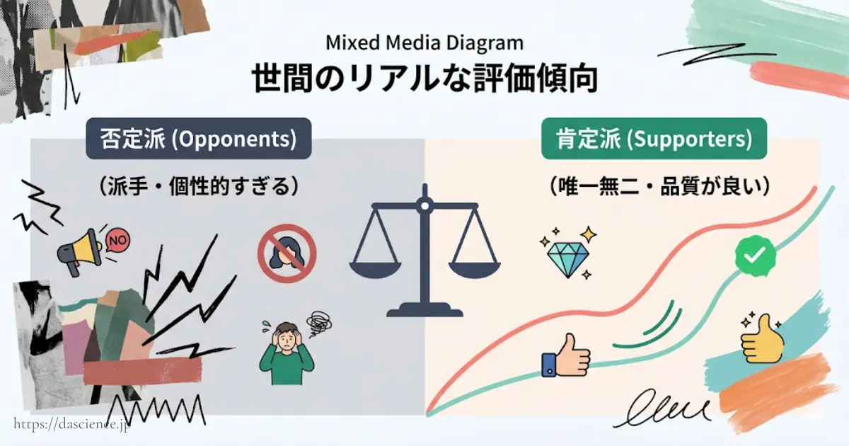 ヒステリックグラマーの評価が分かれる理由の図解