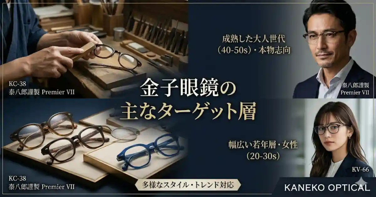 金子眼鏡の主なターゲット層