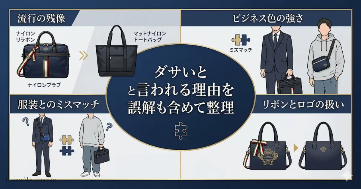 ダサいと言われる理由を誤解も含めて整理