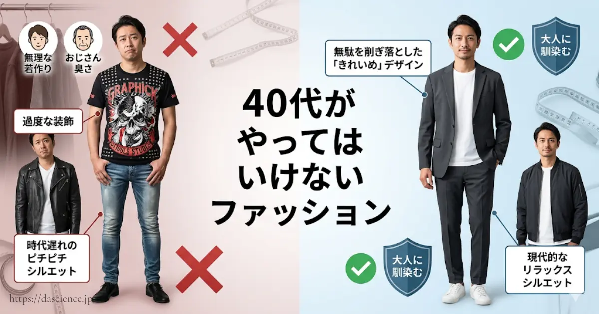 40代がやってはいけないファッション