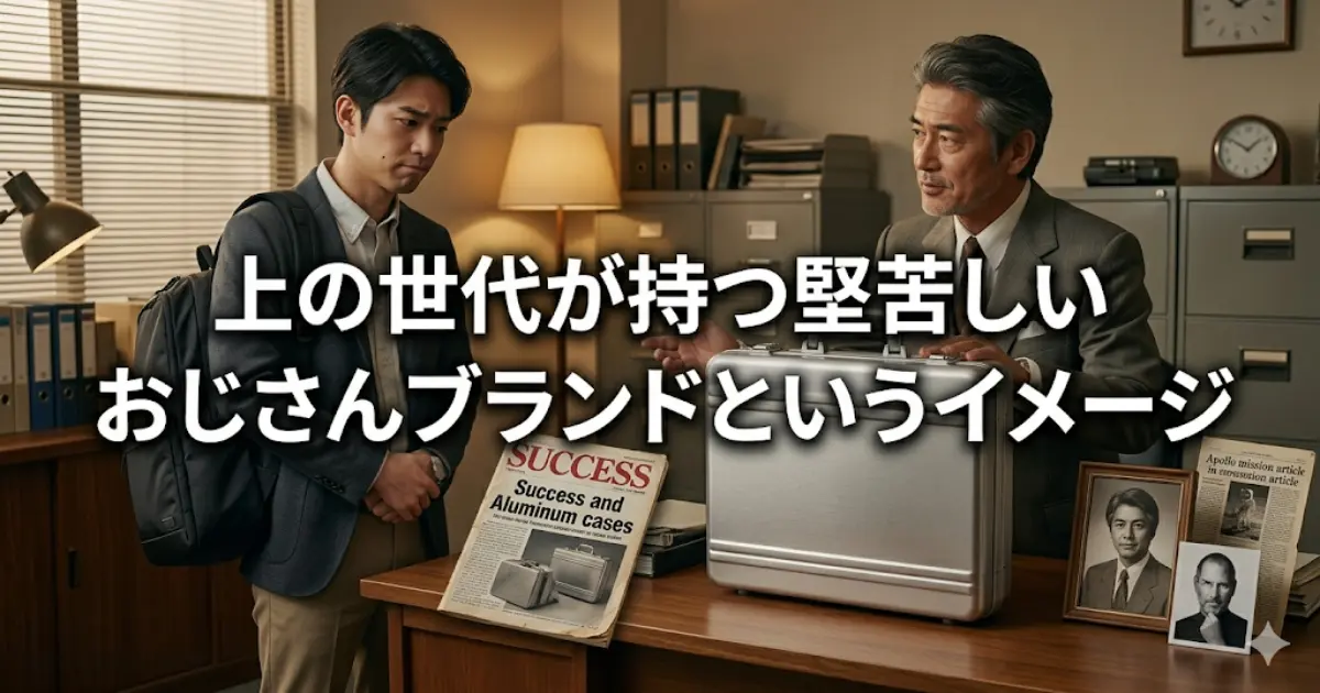 上の世代が持つ堅苦しいおじさんブランドというイメージ