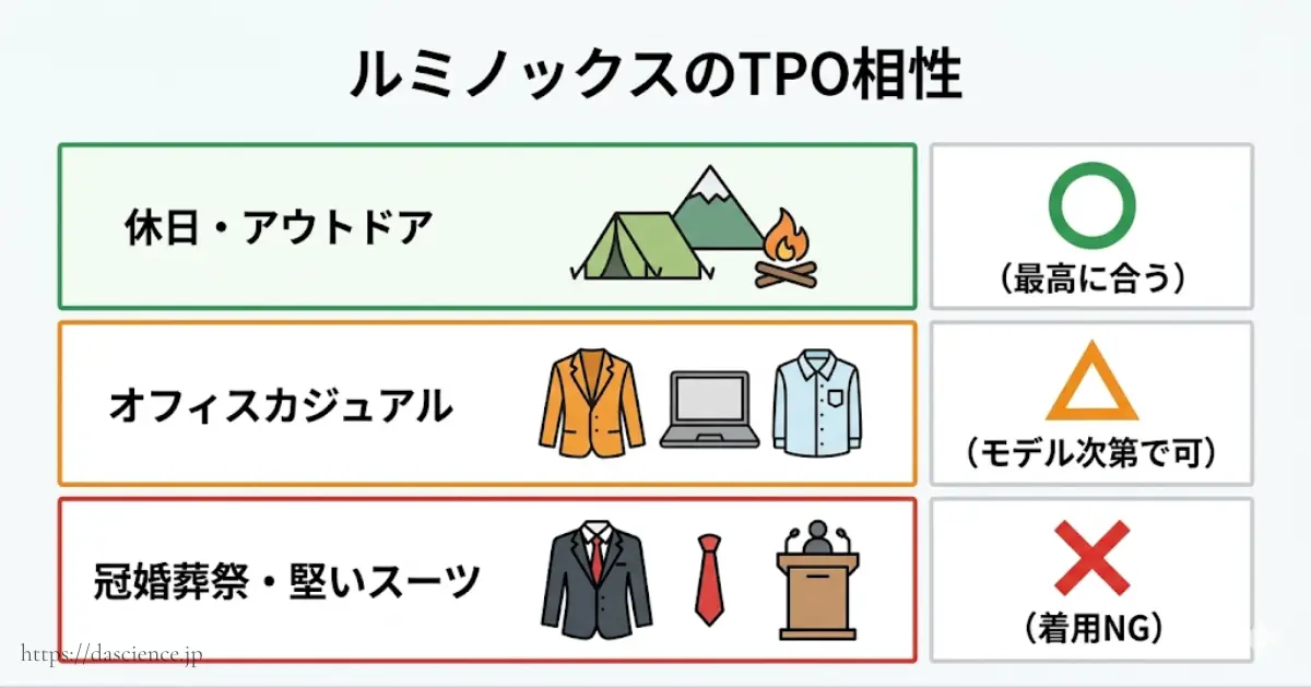 ルミノックスを身につけてもダサいと言わせないための具体策