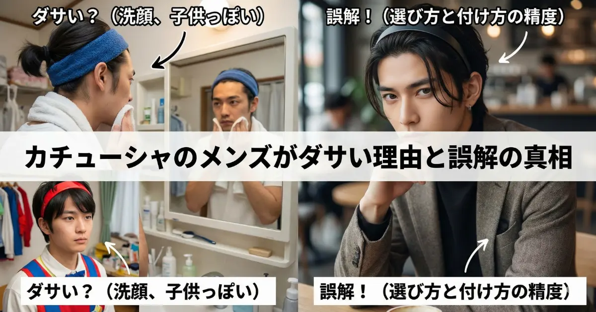 カチューシャのメンズがダサい理由と誤解の真相