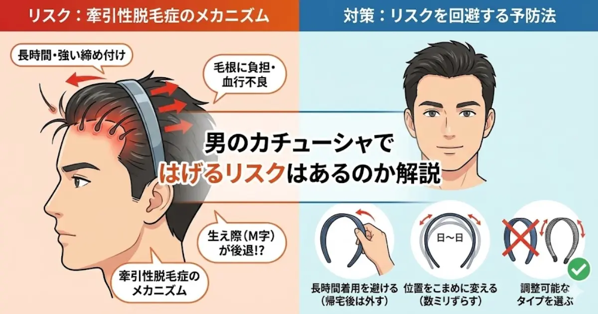 男のカチューシャではげるリスクはあるのか解説