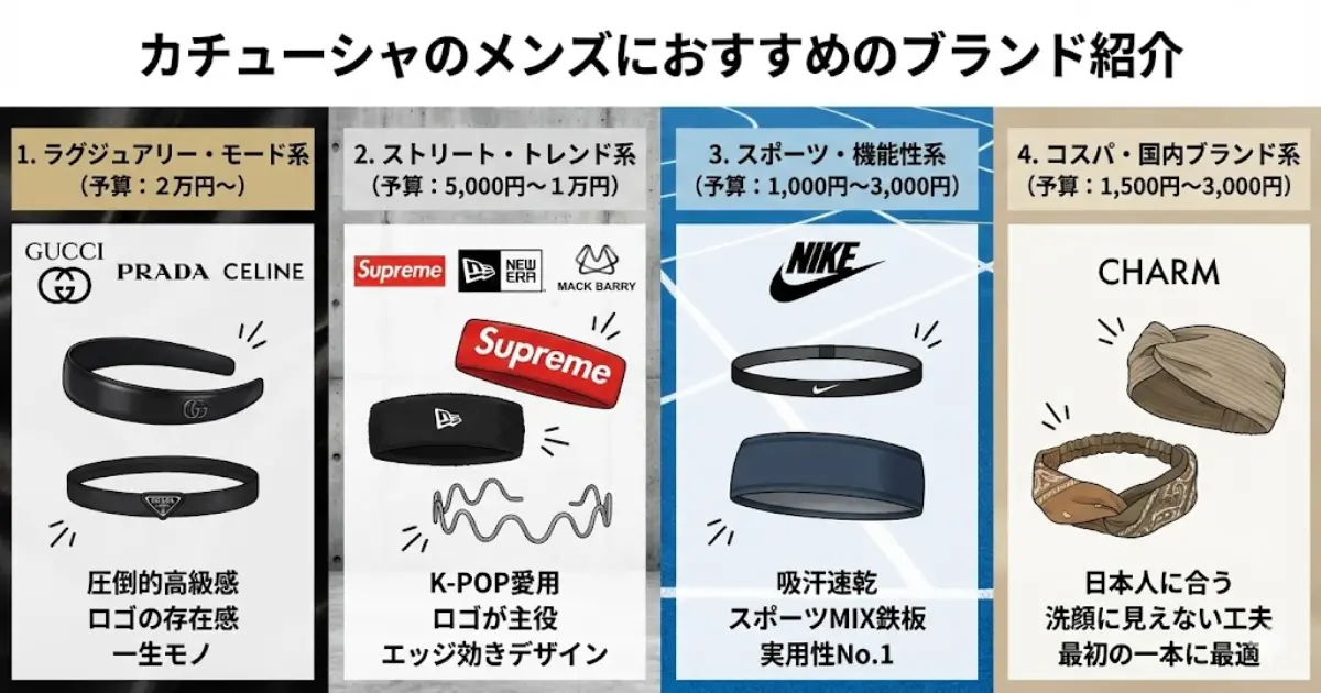 カチューシャのメンズにおすすめのブランド紹介