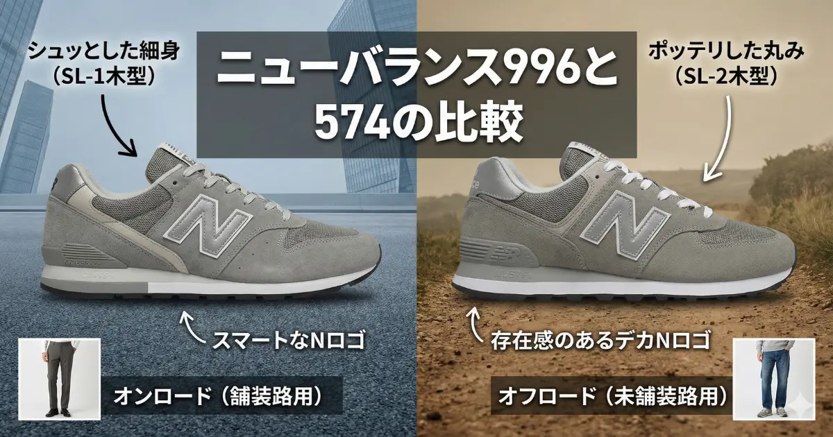 ニューバランス996と574の比較