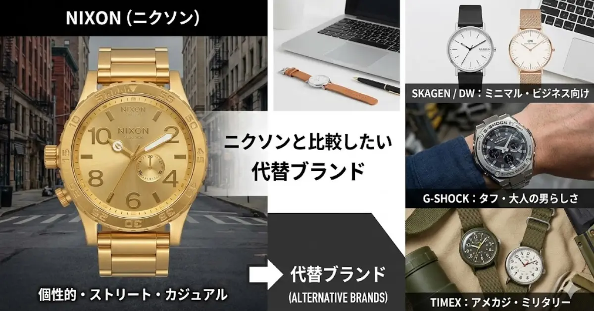 ニクソンと比較したい代替ブランド