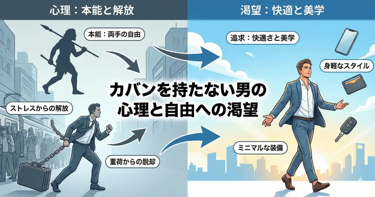 カバンを持たない男の心理と自由への渇望