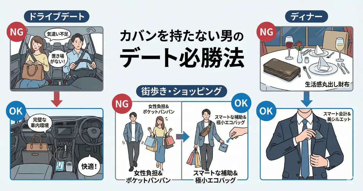 カバンを持たない男のデート必勝法