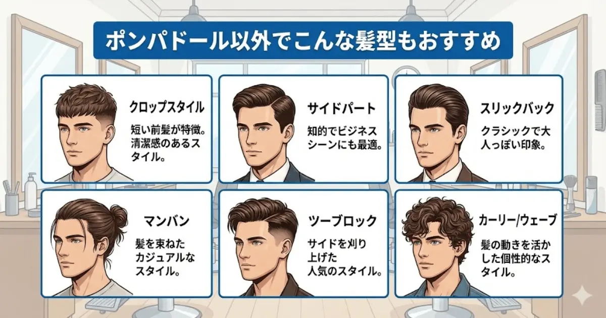 ポンパドール以外でこんな髪型もおすすめ