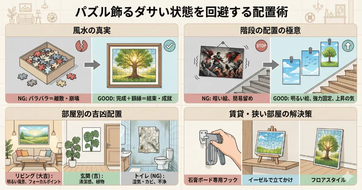 パズル飾るダサい状態を回避する配置術