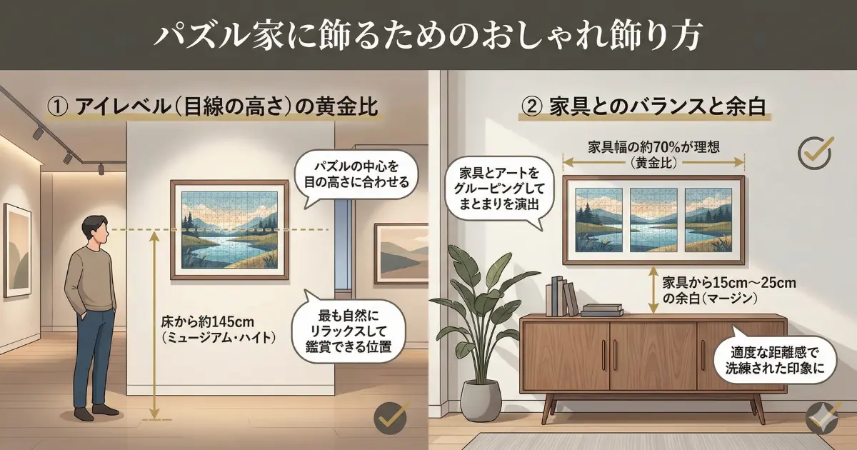パズル家に飾るためのおしゃれ飾り方
