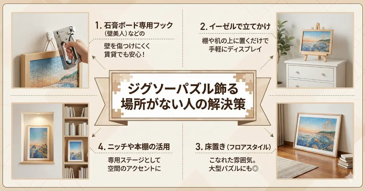 ジグソーパズル飾る場所がない人の解決策