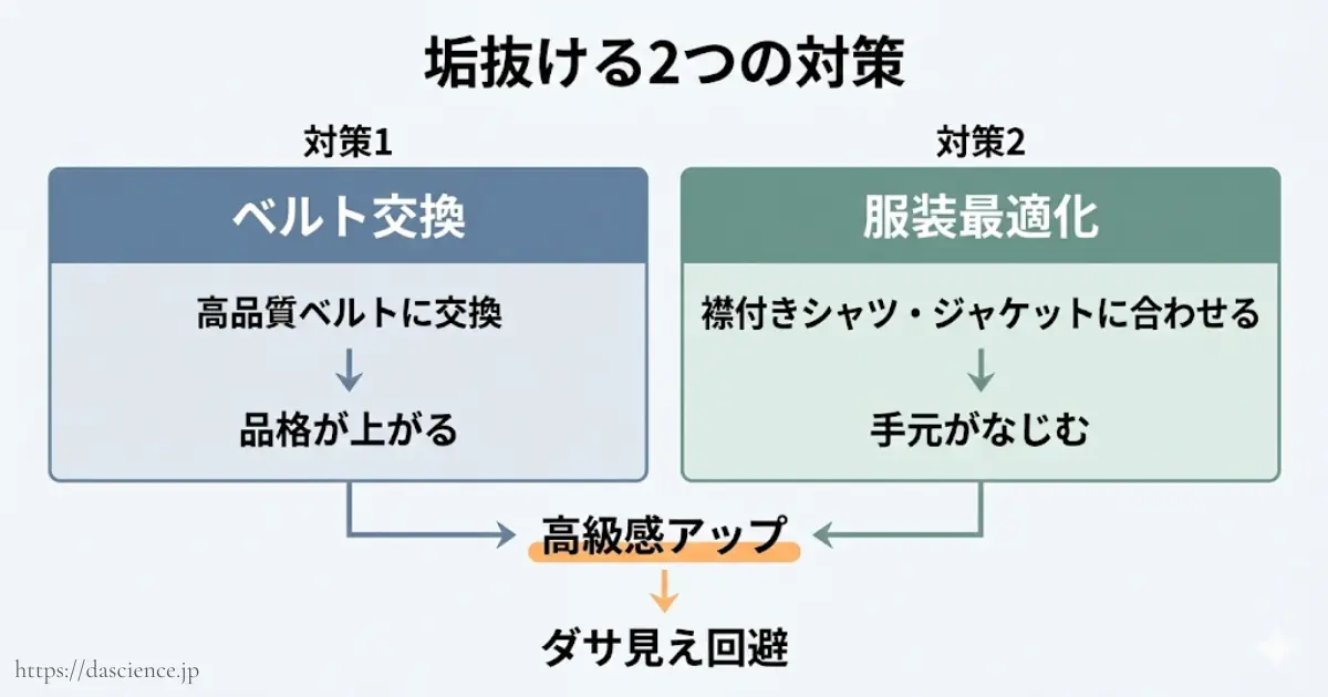 ダサいと言わせないための具体策をまとめた図解