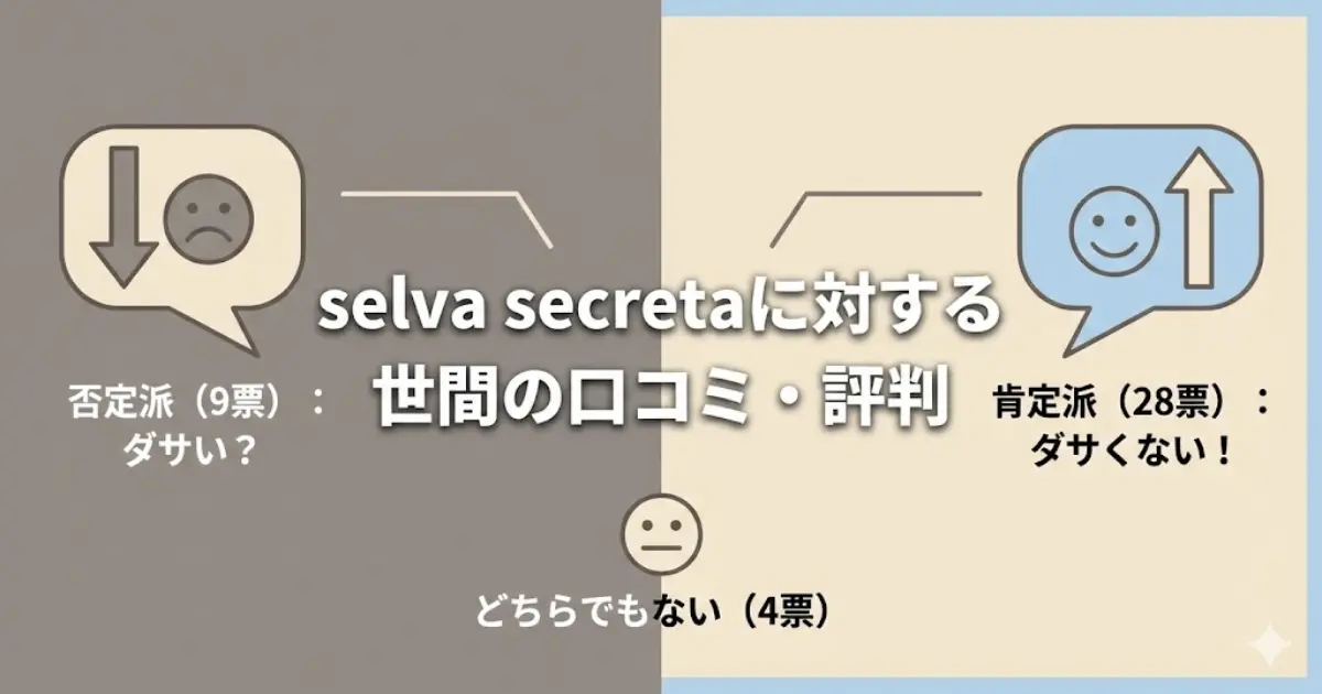 selva secretaに対する世間の口コミ・評判