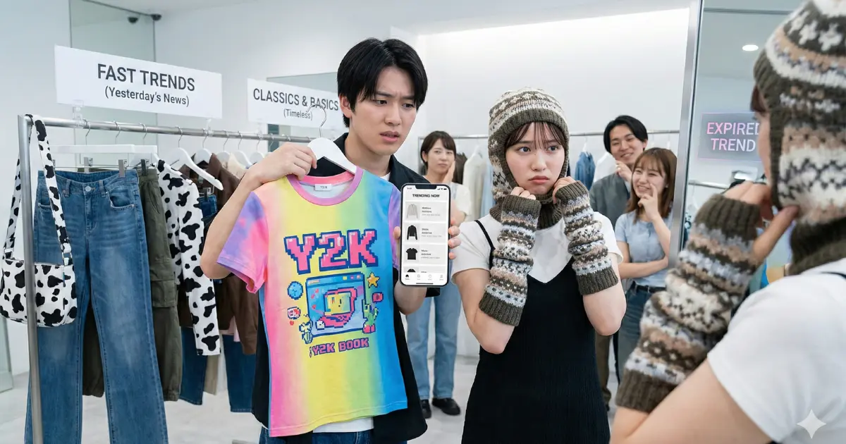 時代遅れのアイテムを選んでしまう恐れをイメージした写真