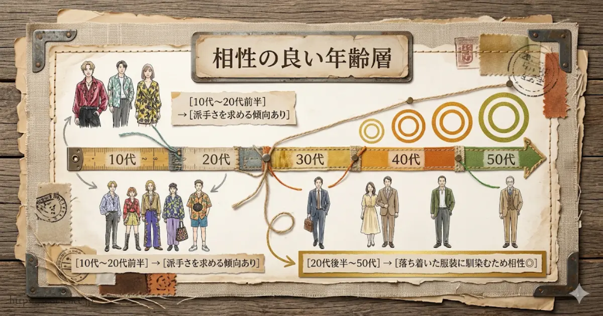 スタンダードサプライと相性の良い年齢層の解説図解