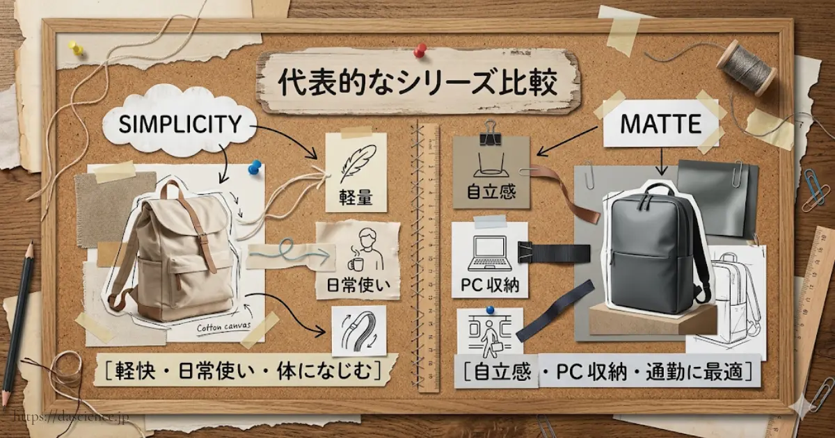 スタンダードサプライのおすすめシリーズの比較図解