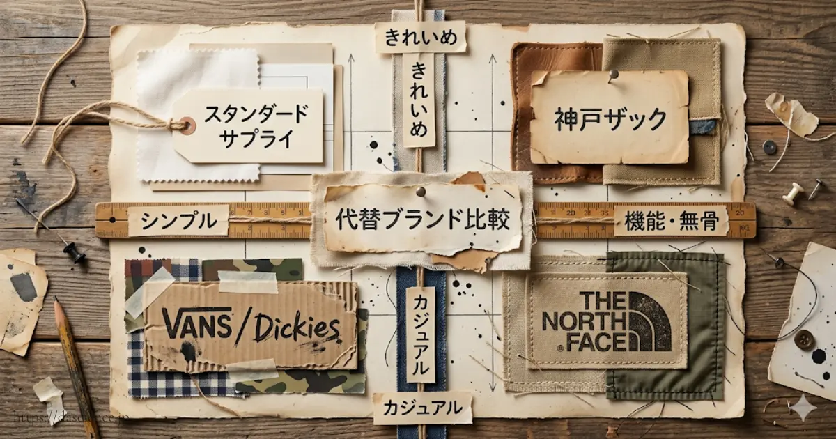 スタンダードサプライの代替となるブランドの比較図解