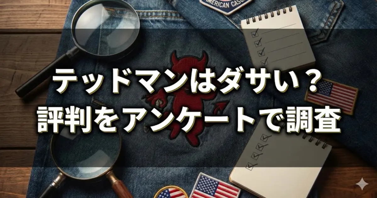 テッドマンはダサい？評判をアンケートで調査