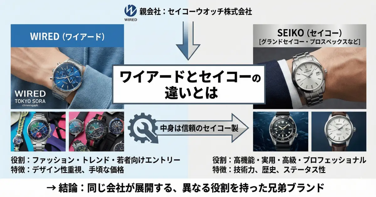 ワイアードとセイコーの違いとは