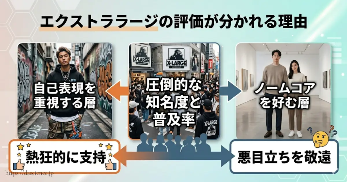 エクストララージの知名度が高いために評価が二極化する理由