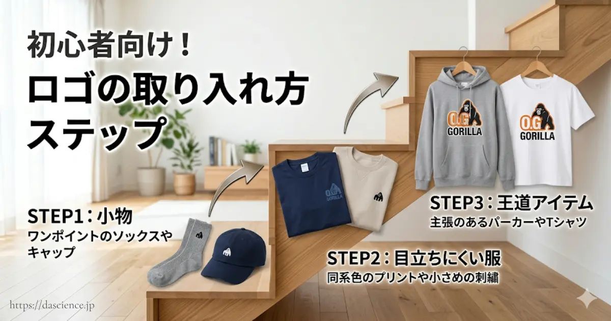 派手なロゴへの抵抗をなくすための簡単な取り入れ方ステップ